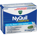 NyQuil COMPLETE Cough, Cold & Flu Nighttime Relief, 24 LiquiCaps
