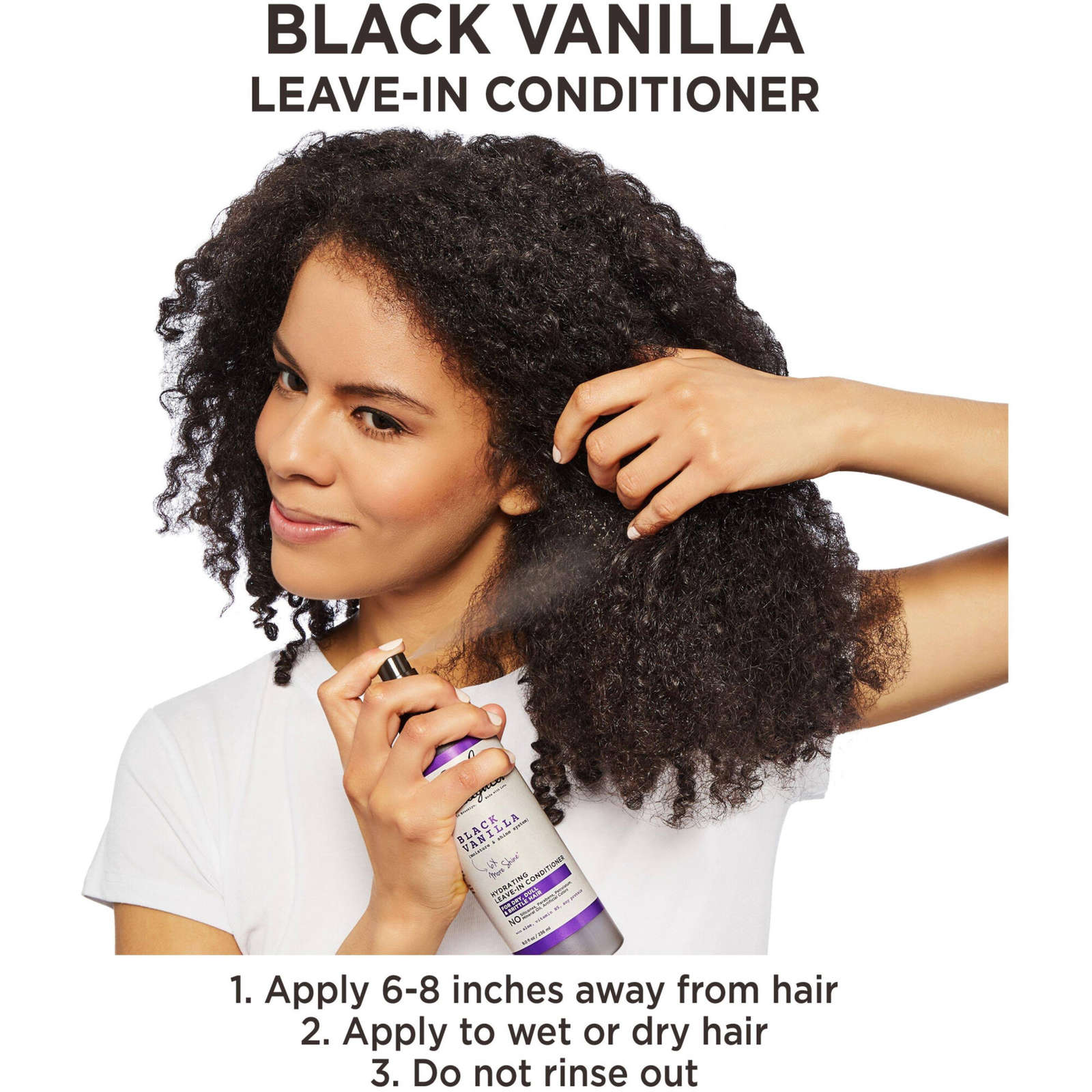 Black Vanilla Moisturizing Detangling Leave-in Conditioner with Vitamin B5 & Aloe