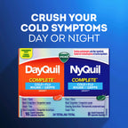 Vicks DayQuil and NyQuil COMPLETE Cold, Flu and Congestion Medicine, 36 LiquiCaps, Relieves Cough, Sore Throat Pain, Fever, Runny Nose, Congestion, Daytime and Nighttime