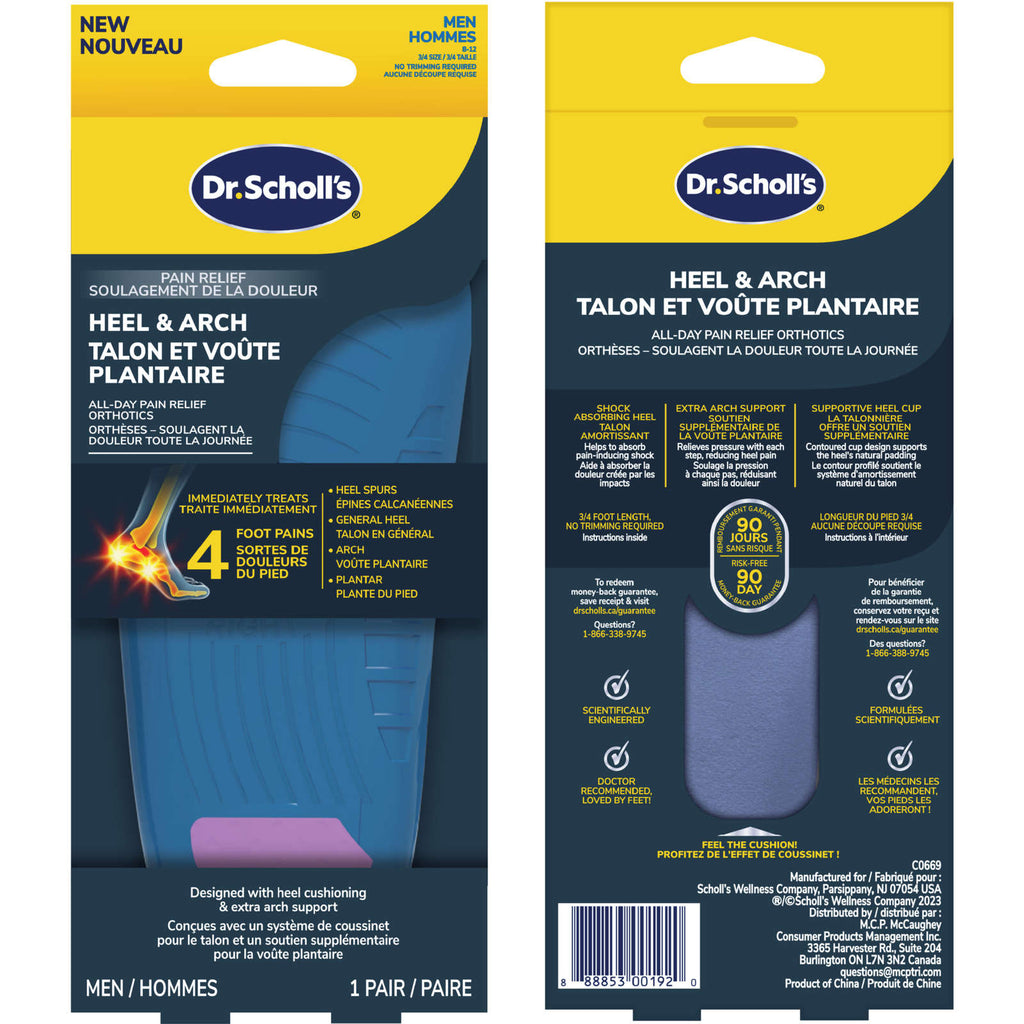 Dr. Scholl’s® Pain Relief Orthotics for Heel Pain, Men's, Sizes 8-12