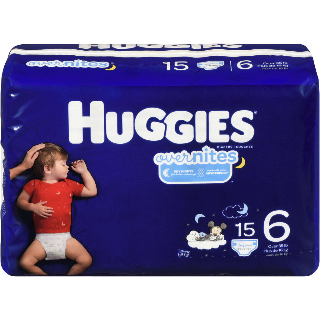 Overnites Nighttime Diapers, Size 6