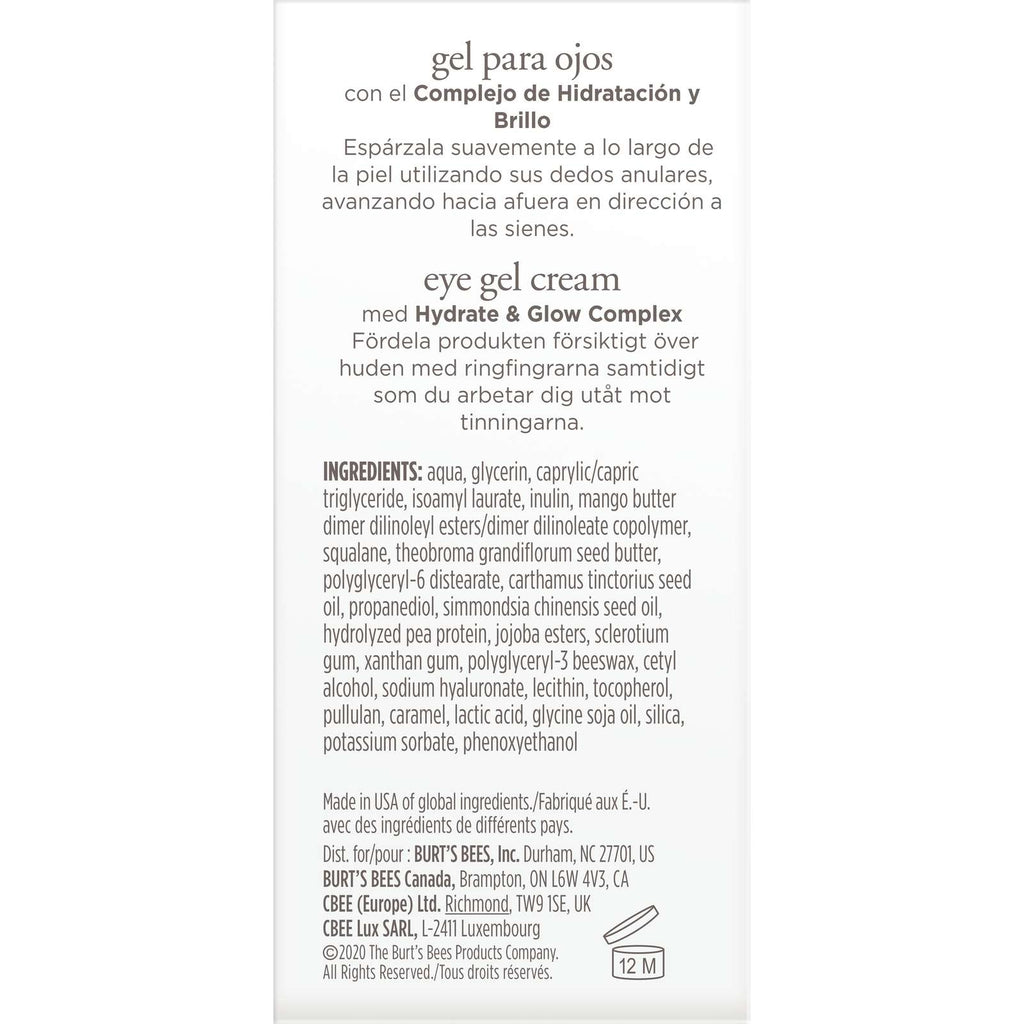 Burt's Bees® Truly Glowing™ Reawakening Eye Gel Cream, 14.1g