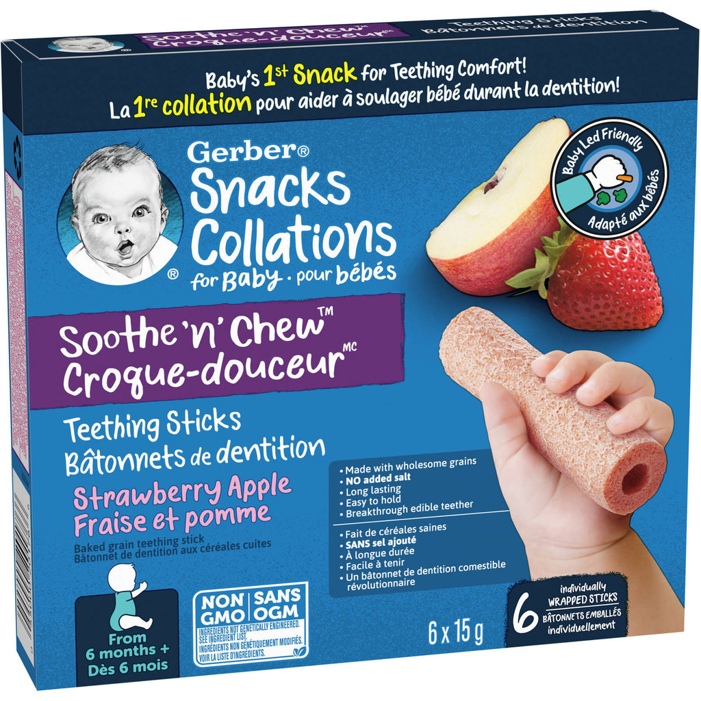 Soothe 'N' Chew Teething Sticks Strawberry Apple