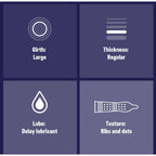 Durex Mutal Climax Condoms, Ribbed & Dotted Condoms with Delay Gel