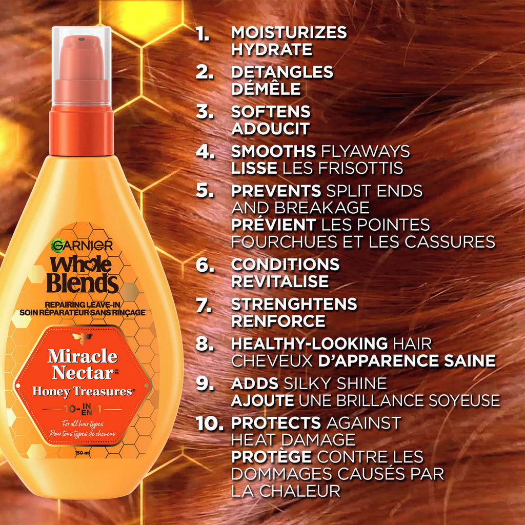 Whole Blends 10-in-1 Hair Serum, For Damaged Hair, Honey Treasures