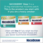 NICODERM® Stop Smoking System, STEP 1, 7 clear patches (one patch daily) 21 mg/day