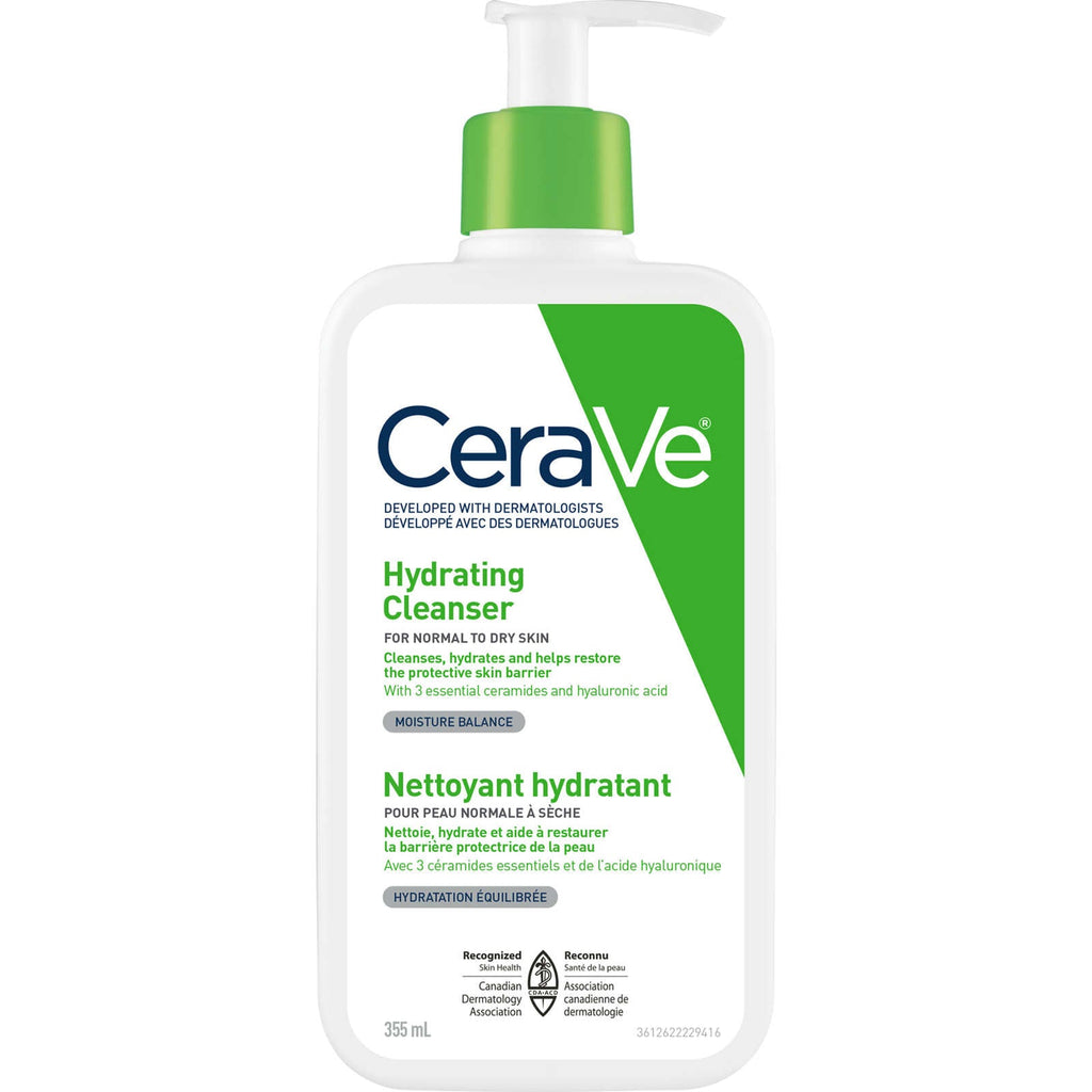 Hydrating Cleanser With Hyaluronic Acid and 3 Ceramides, Normal to Dry Skin , Fragrance Free