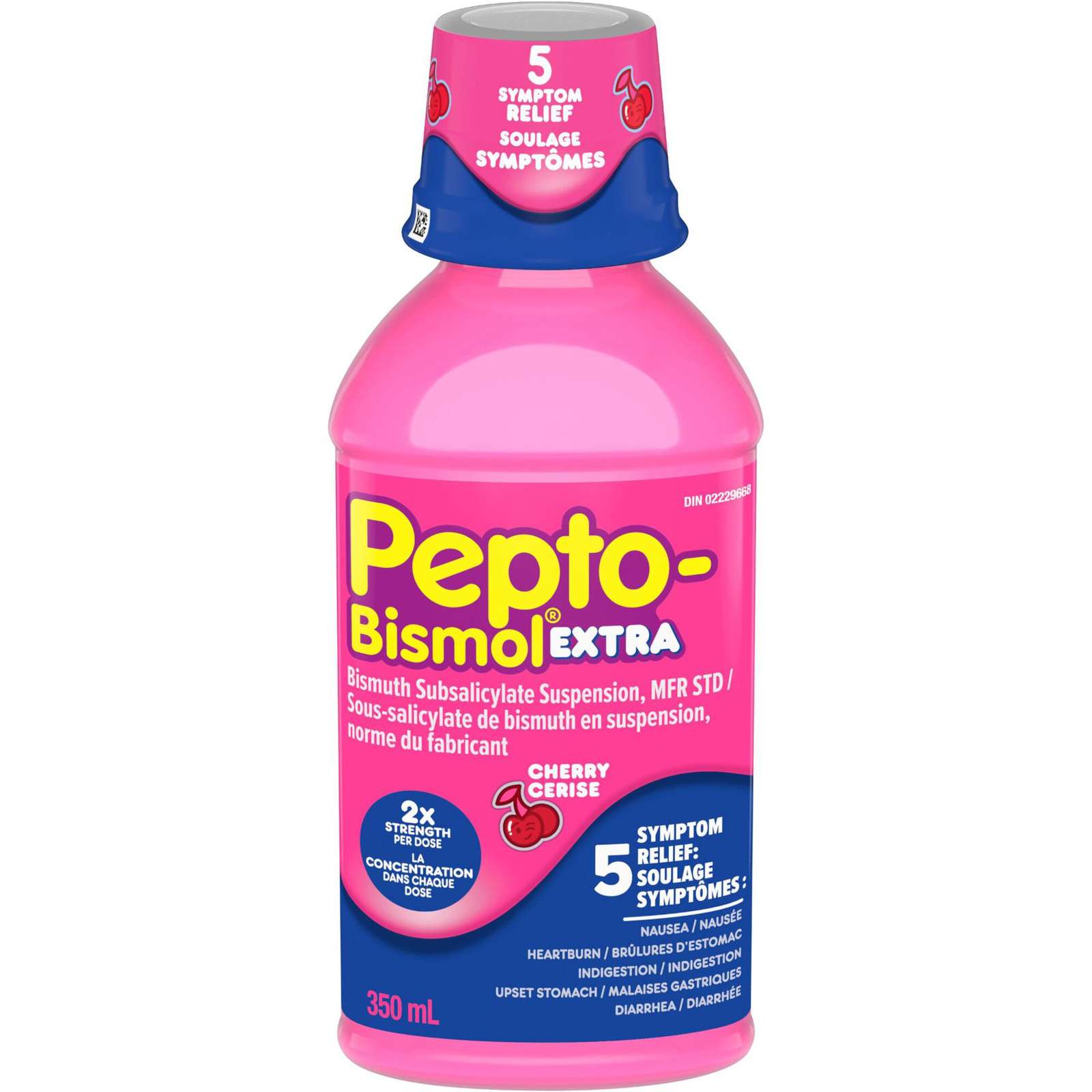 PEPTO LIQUID EXTRA STRENGTH CHERRY for Nausea, Heartburn, Upset Stomach, Indigestion, and Diarrhea, 12oz/350ML