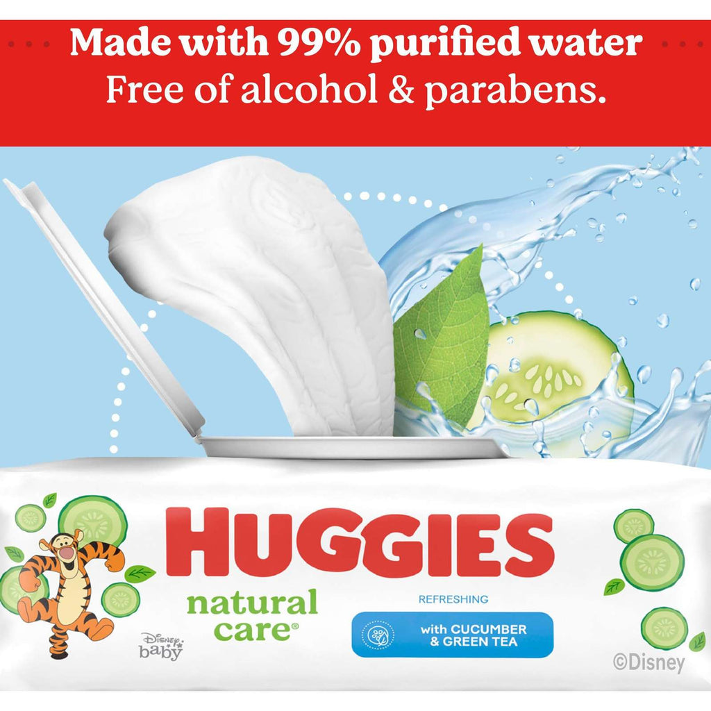 Huggies Natural Care Refreshing Baby Wipes, Scented, 6 Flip-Top Packs