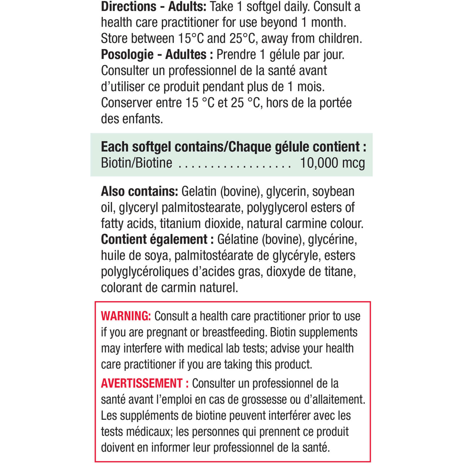 Biotin 10,000 mcg