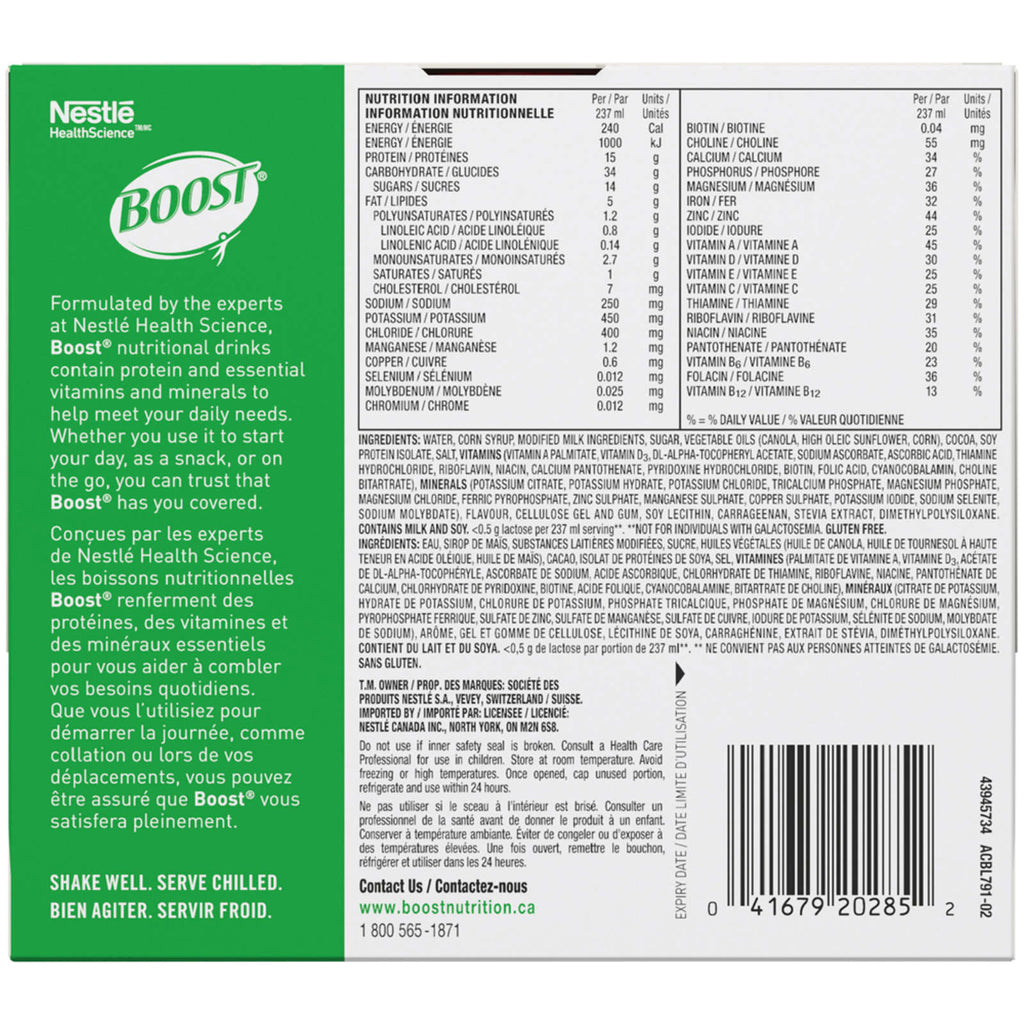 High Protein Chocolate Meal Replacement Drink, Pack of 6, 6 x 237 ml