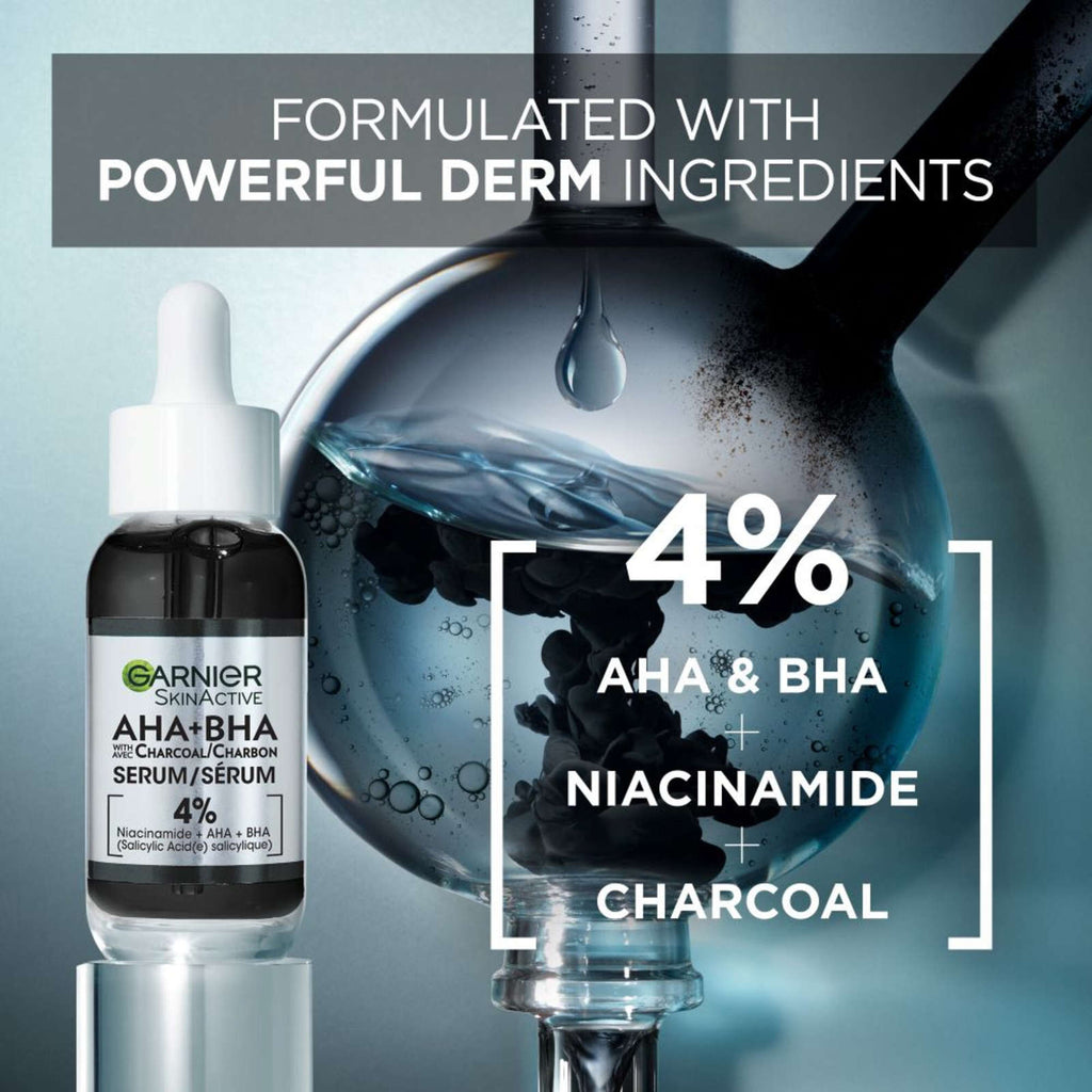 SkinActive, Pore-Purifying Serum, AHA + BHA With Charcoal