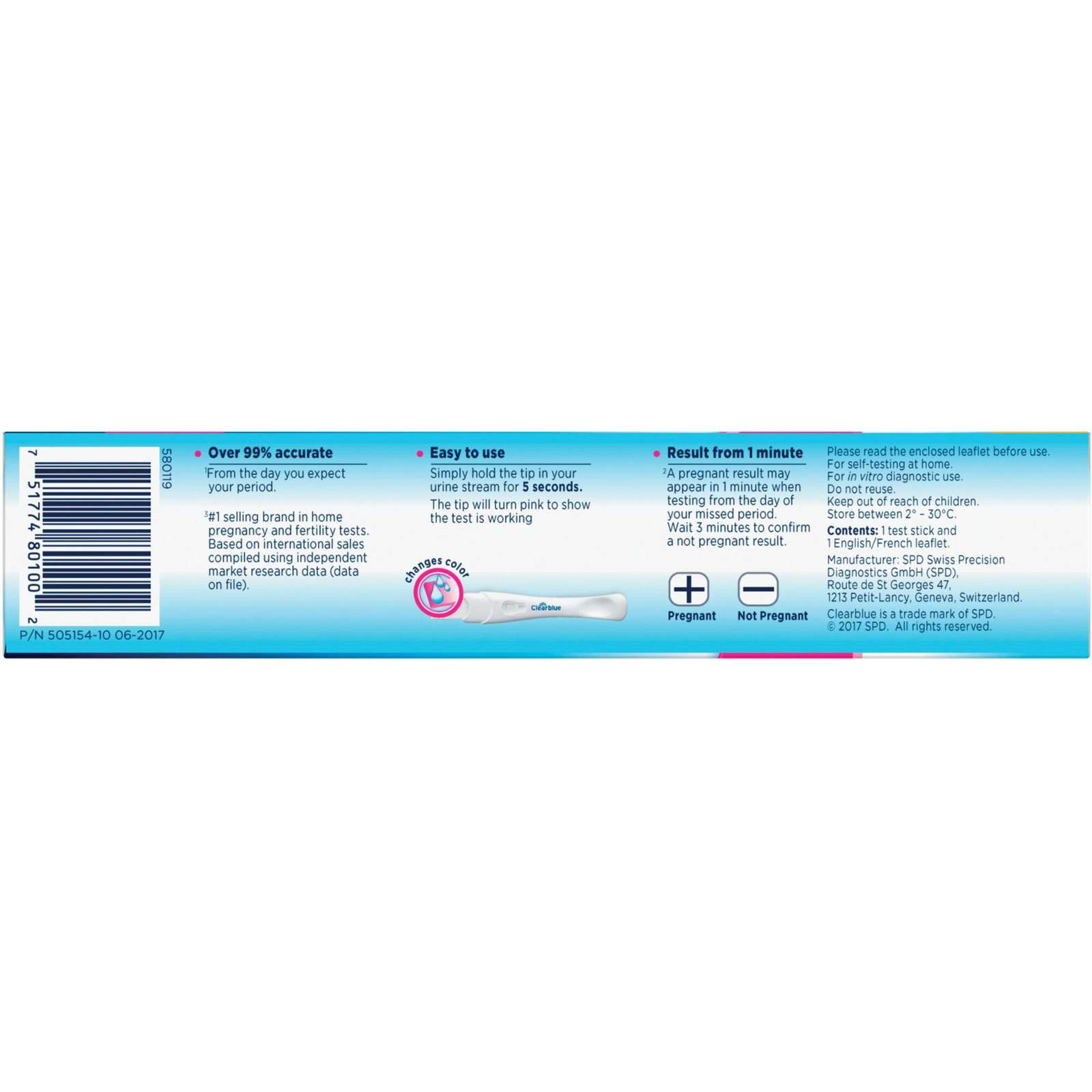 Rapid Detection Pregnancy Test, Value Pack, 1 Count