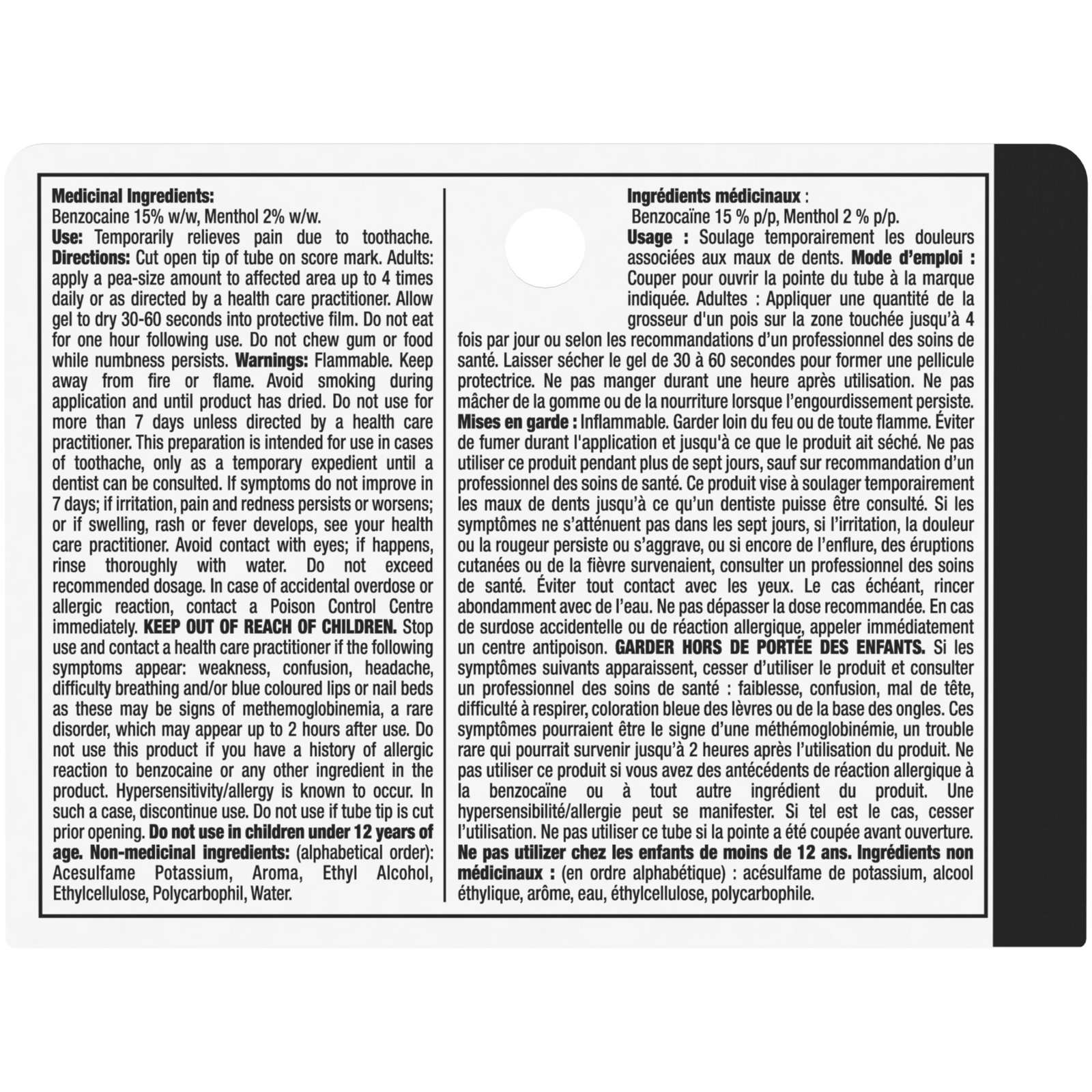 Double Action Toothache and Gum Relief Gel