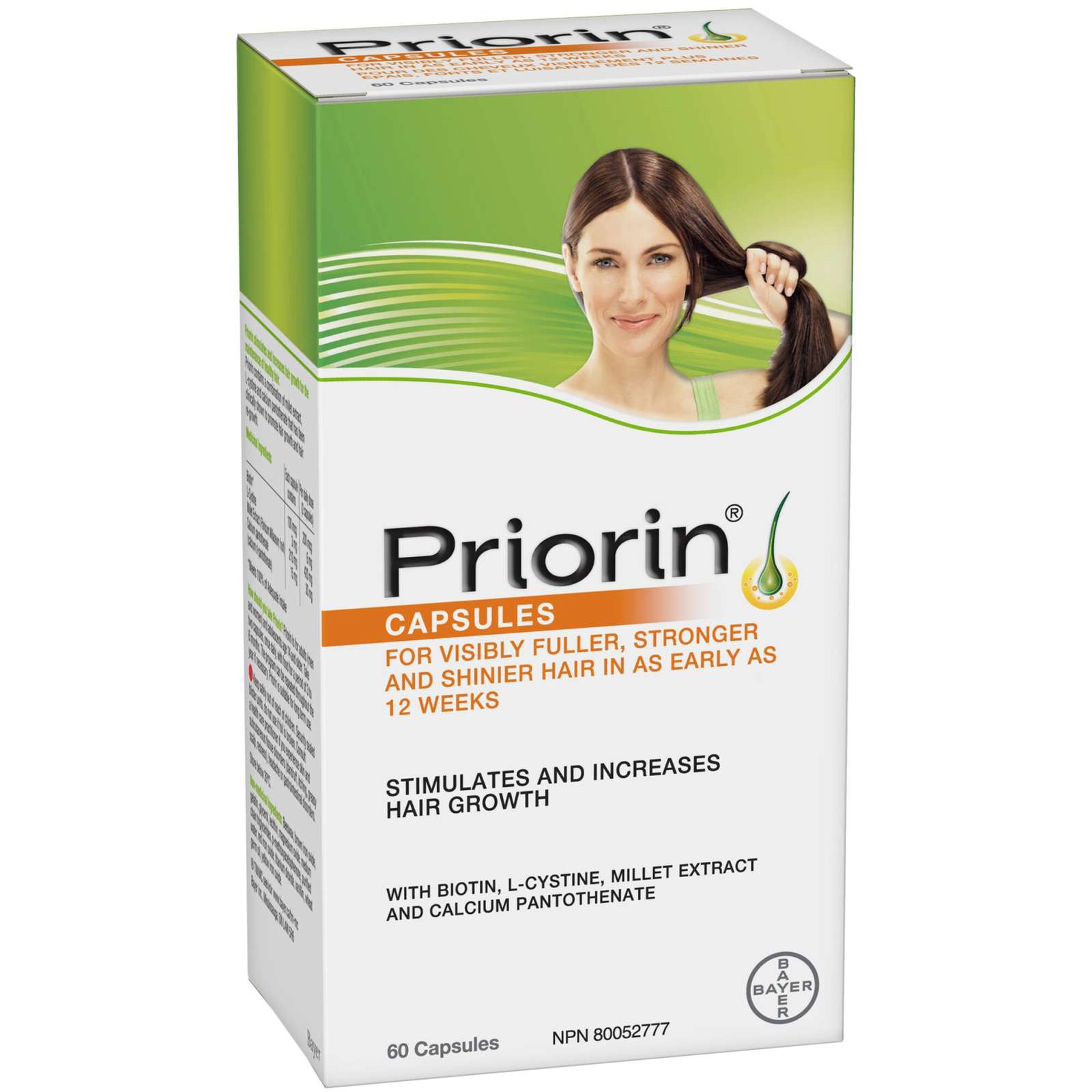 PRIORIN Hair Growth Stimulant, For Women and Men, with Biotin