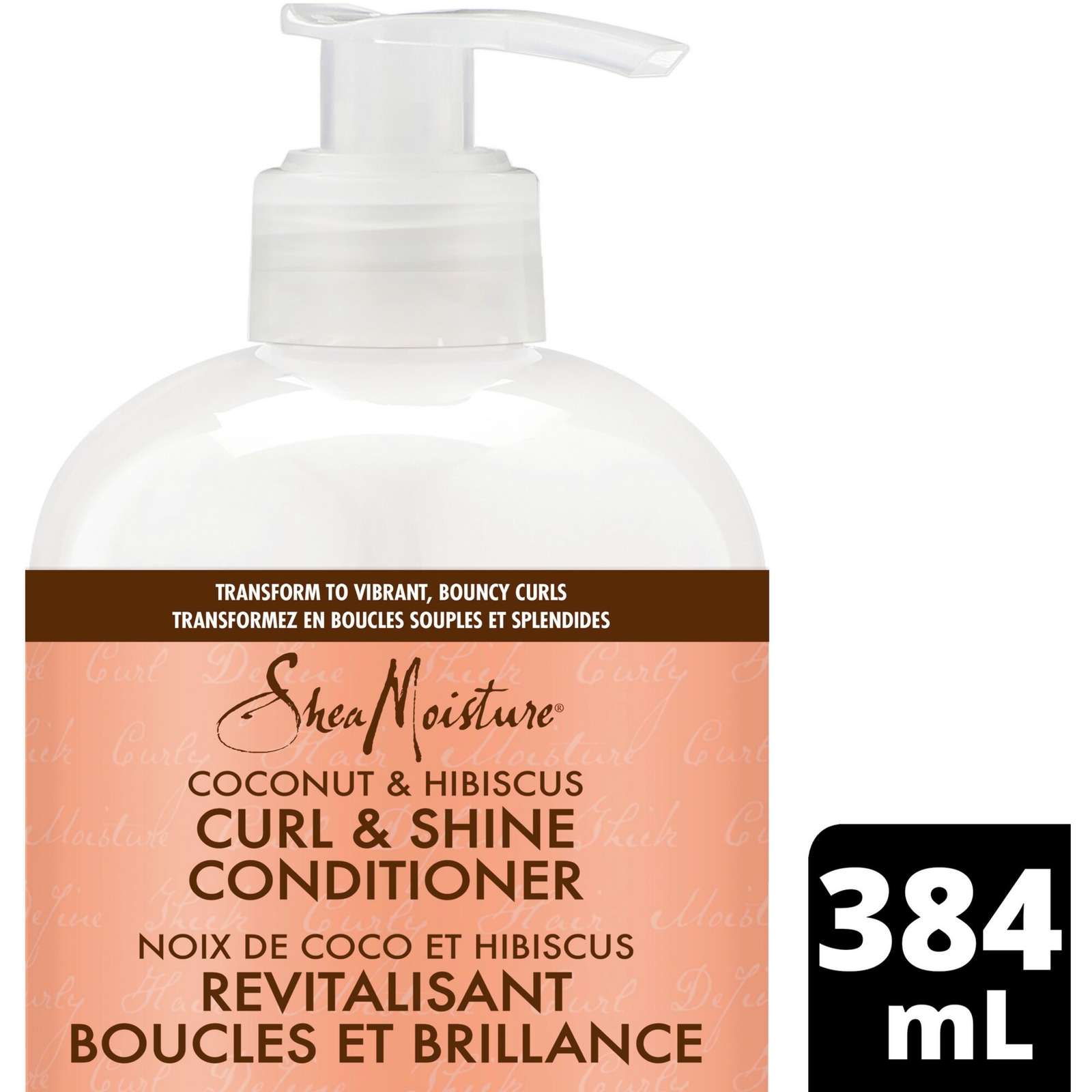 SheaMoisture Coconut & Hibiscus Curl & Shine Conditioner for Thick, Curly Hair with Silk Protein & Neem Oil to Moisturize & Soften 384 ml