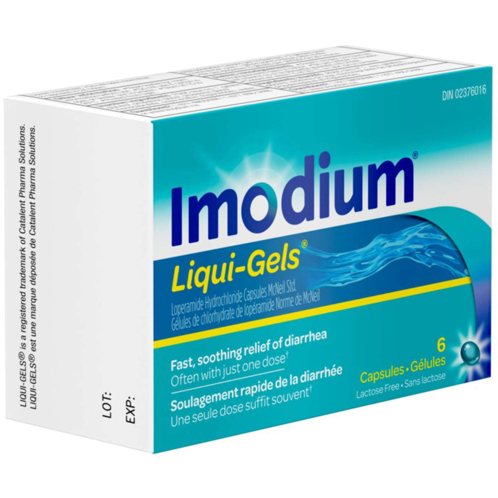 Imodium Diarrhea Relief, Liqui-Gels, 6 Count