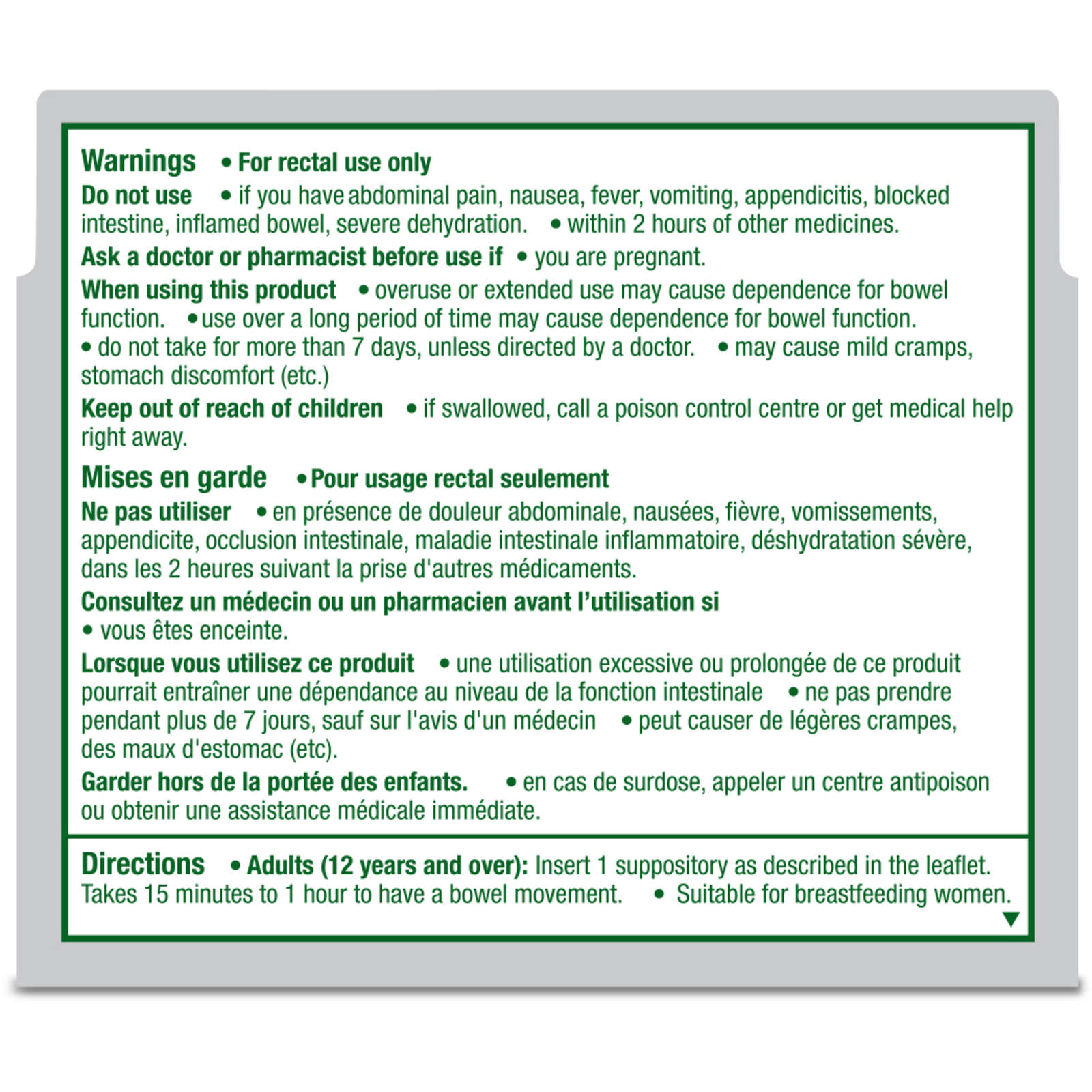 Dulcolax 10 MG Suppositories 6 CT - Bisacodyl Active Ingredient - Effective Relief of Occasional Constipation - Relief Within 15-60 Minutes - Suitable for Children 12 Years & Older, Adults and Breastfeeding Women