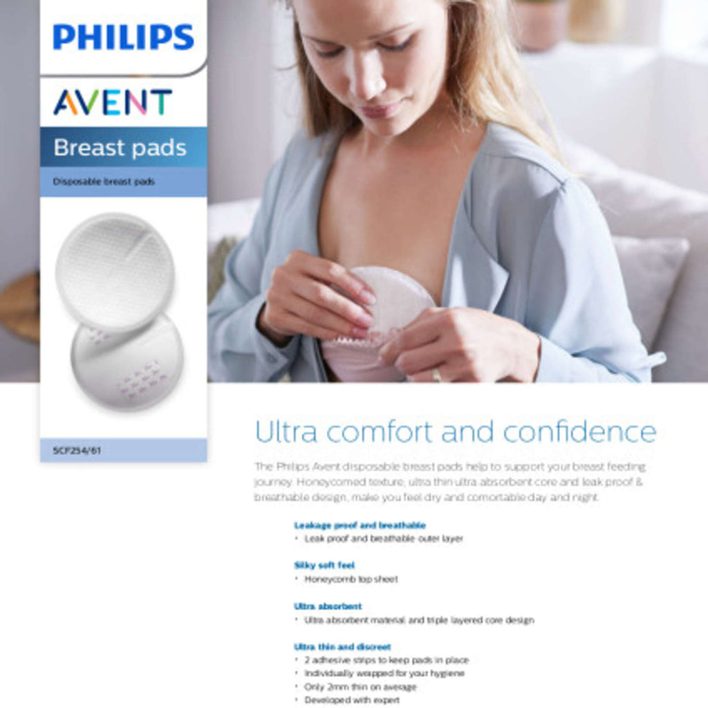 Avent Maximum Comfort Disposable Breast Pads, 60ct, SCF254/61