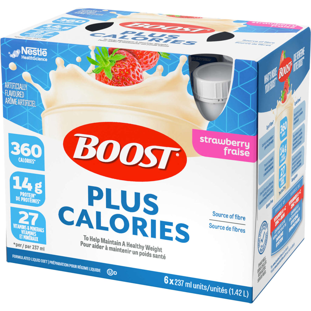 PLUS Calories Strawberry Formulated Liquid Diet Drink,6 x 237 ml