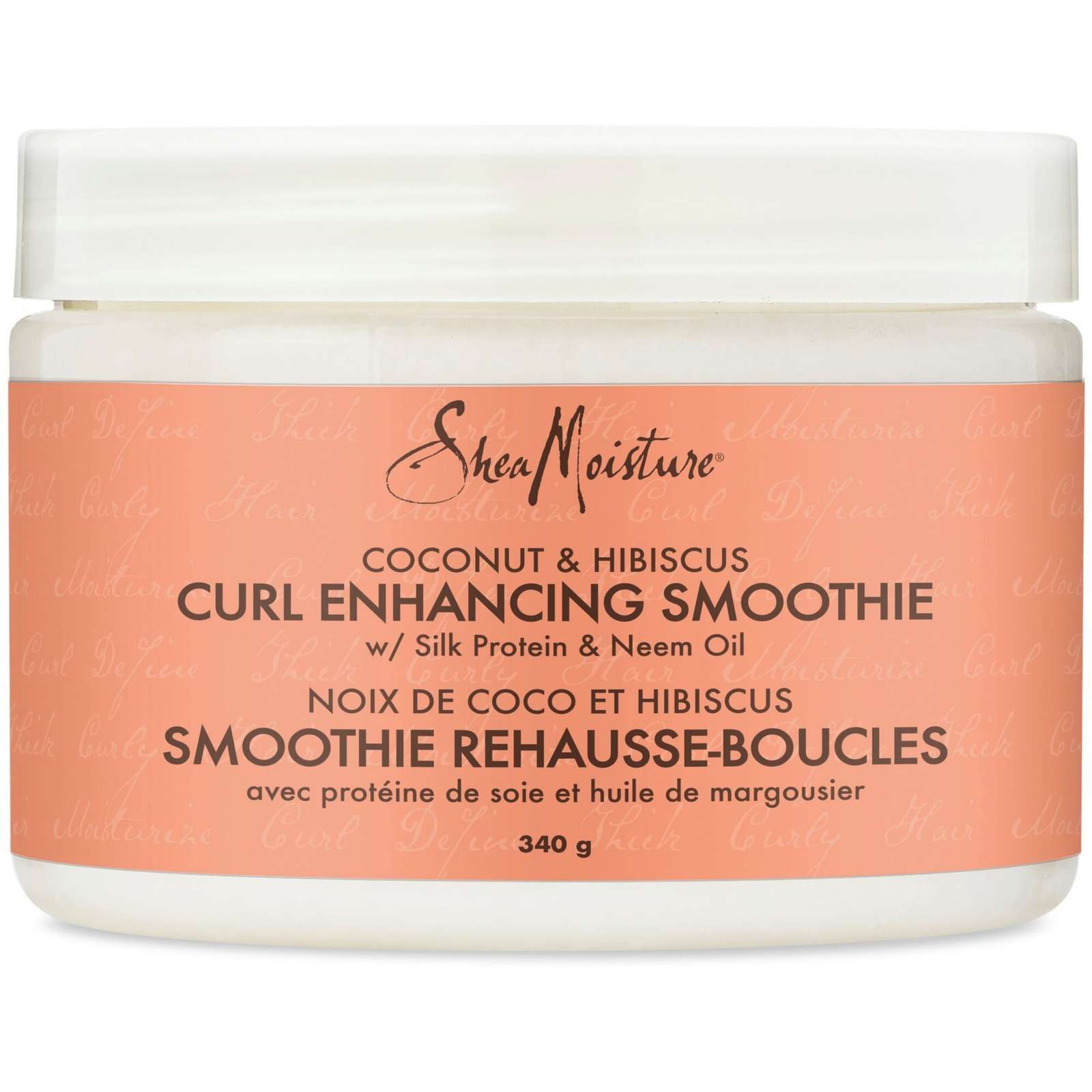 Deep Conditioning Curl Enhancing Smoothie hair repair for thick, curly Hair Coconut & Hibiscus with Silk Protein & Neem Oil 340 g