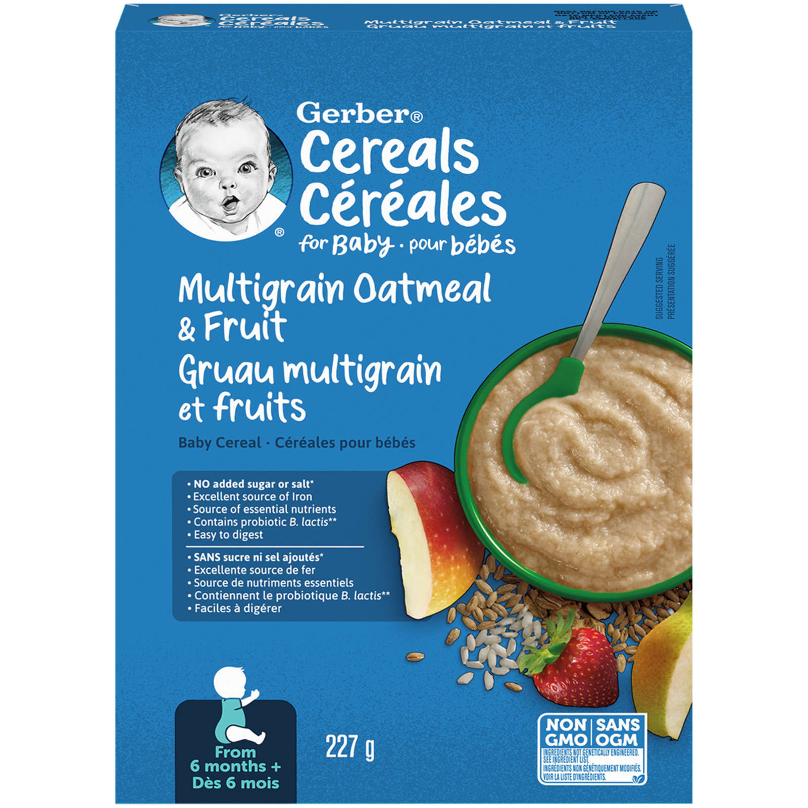 Stage 2 Multigrain Oatmeal & Fruit Baby Cereal