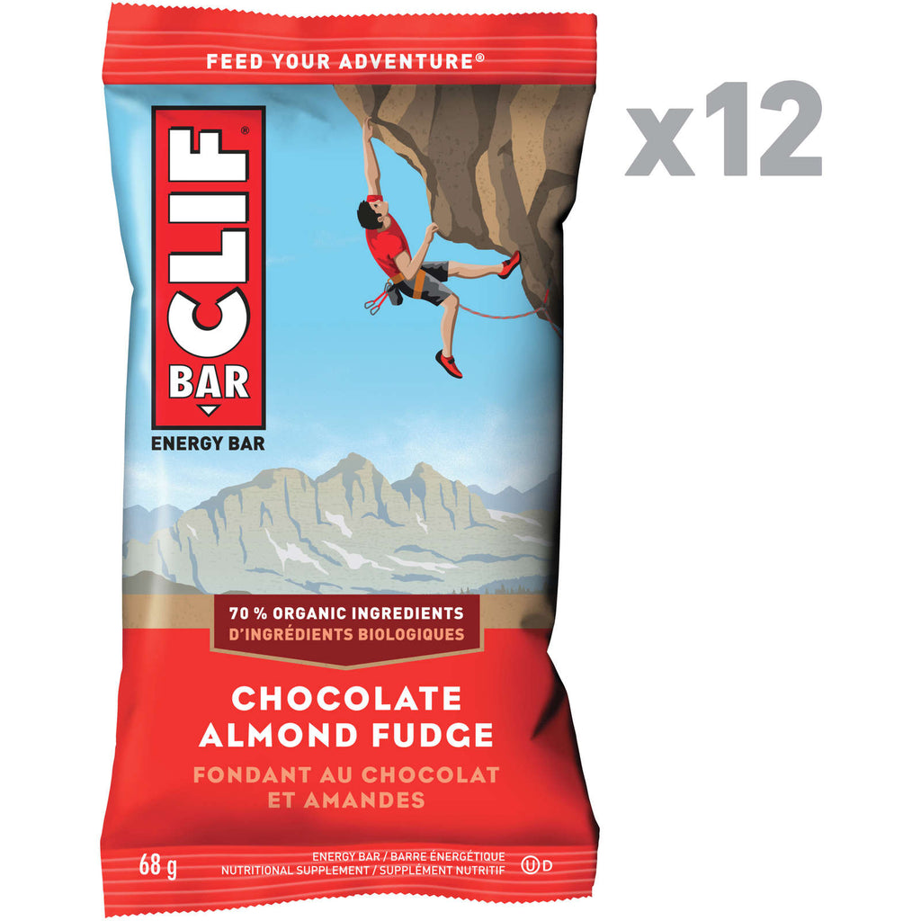 CLIF BAR - Energy Bars - Chocolate Almond Fudge - (68 Gram Protein Bars, 12 Count)