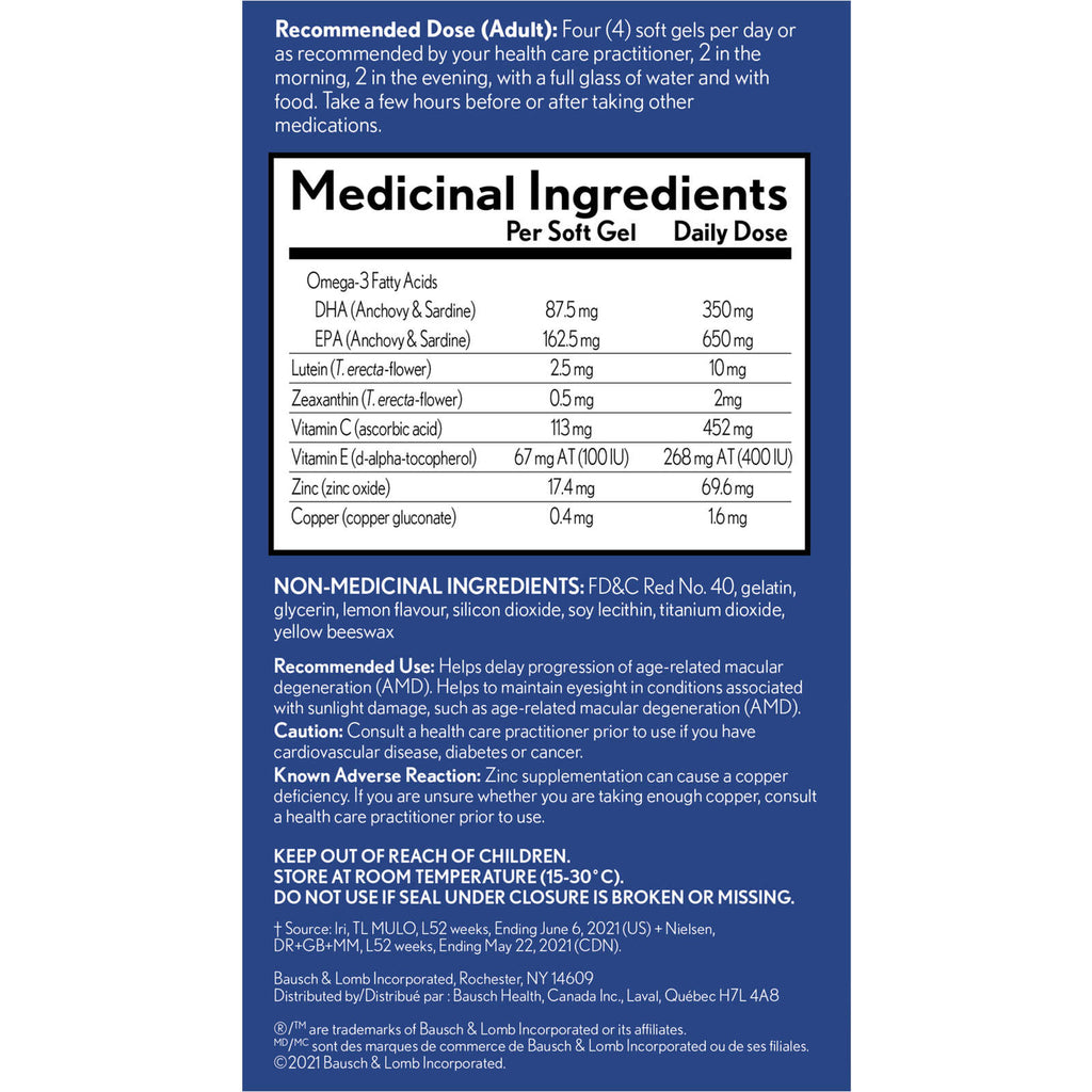 Eye Vitamins and Supplements Omega-3 Formula