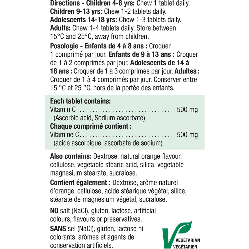 Chewable Vitamin C 500 mg - Tangy Orange Value Pack