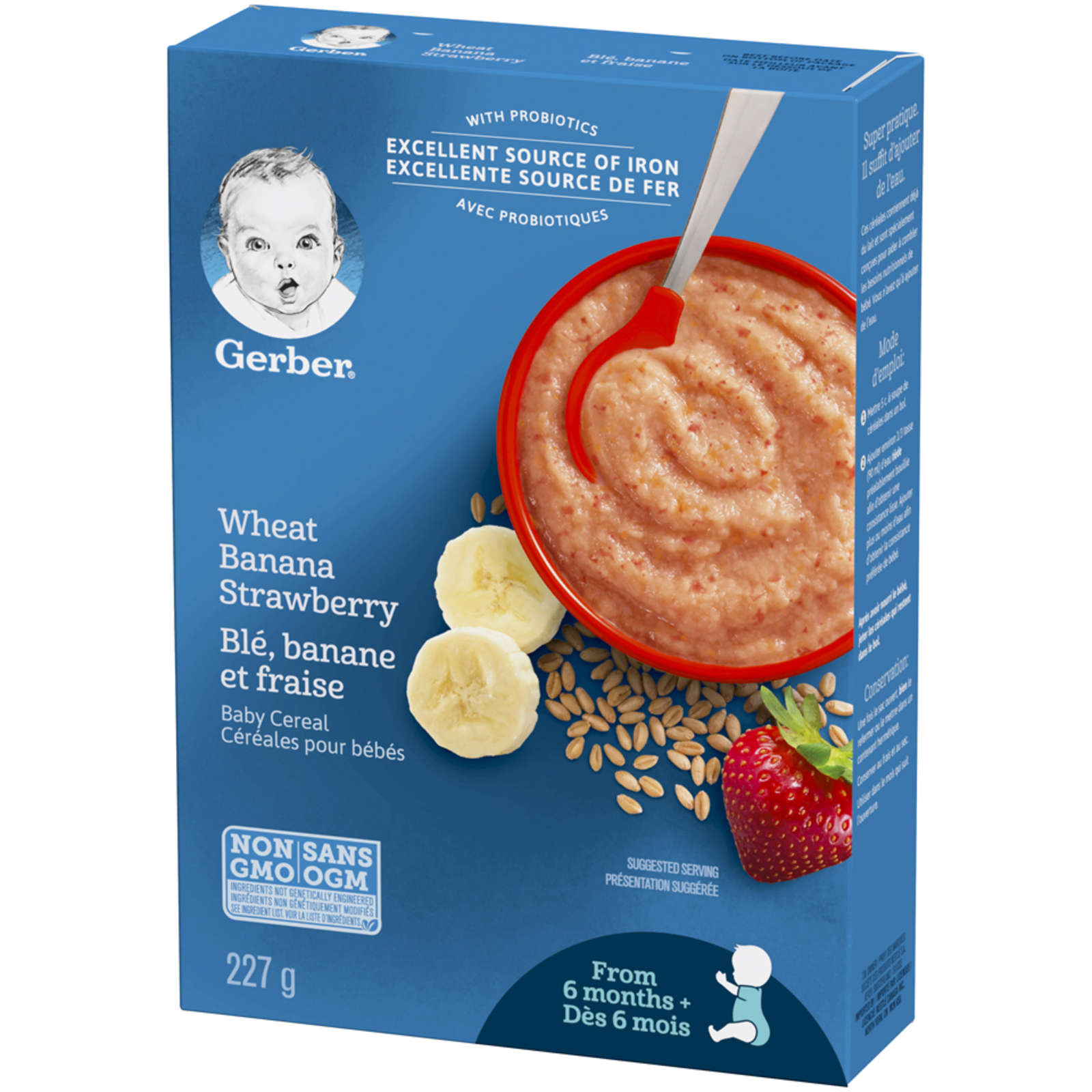 Stage 2 Wheat Banana Strawberry Baby Cereal