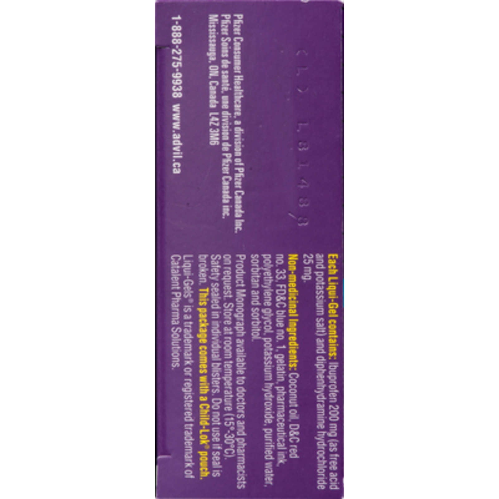 Advil Cold, Cough & Flu Nighttime Analgesic+Antihistamine+Cough Suppressant Liqui-Gels 18 Capsules