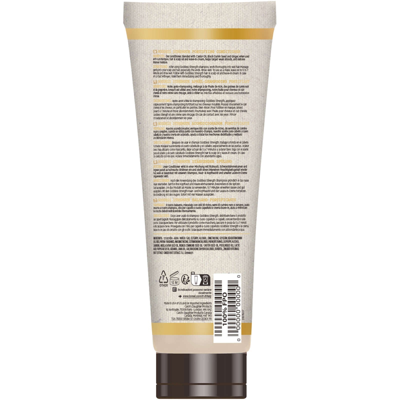 Goddess Strength Fortifying Sulfate Free Shampoo with Castor Oil