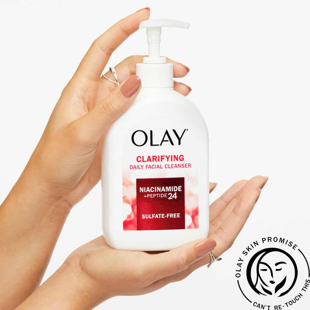 Olay Niacinamide + Peptide 24 Face Wash, Clarifying, Sulfate-Free, 473 mL