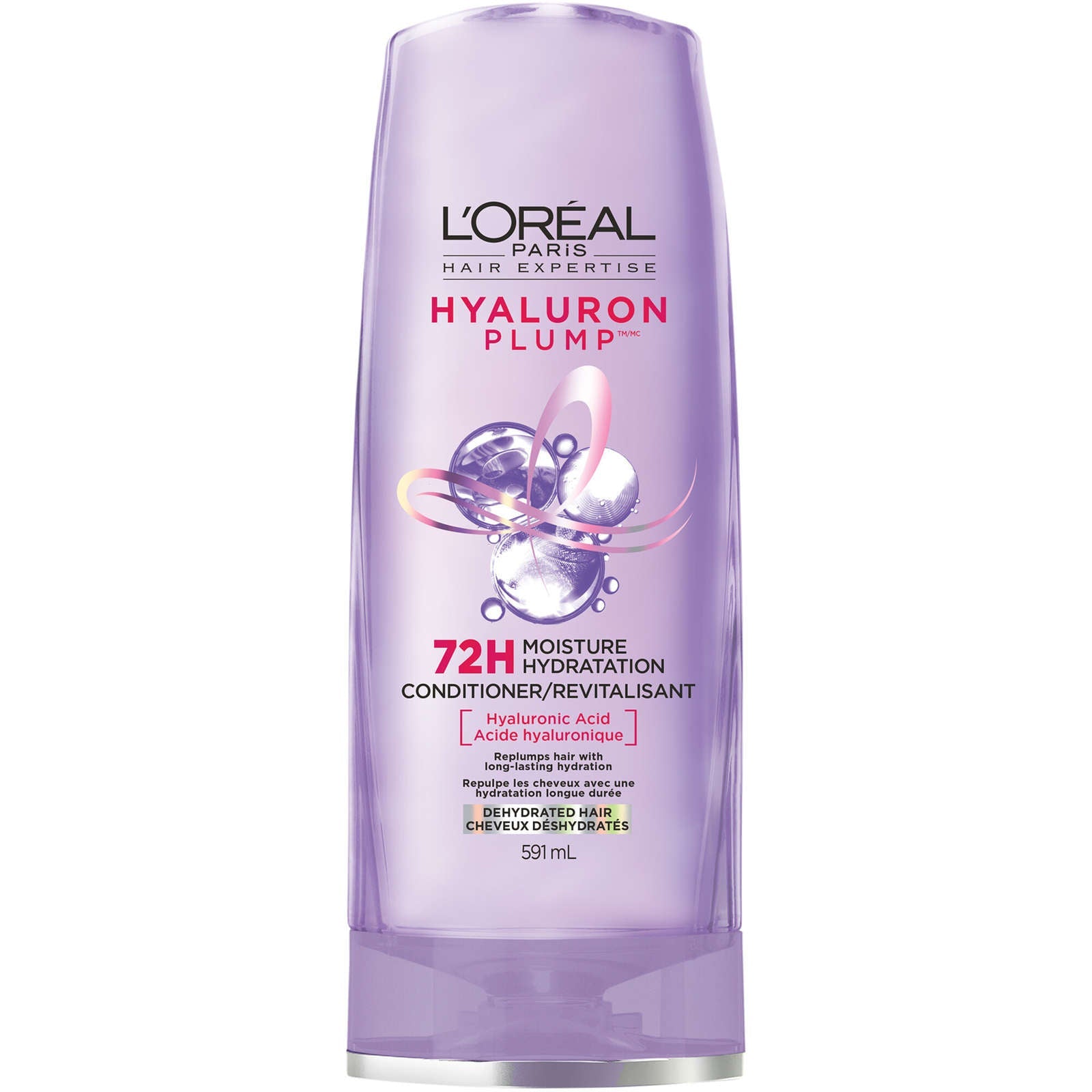 L'Oreal Paris Hair Expertise Hyaluron Plump Conditioner with Hyaluronic Acid for Dry Hair, Adds Moisture, For Hair Hydration, 591ml