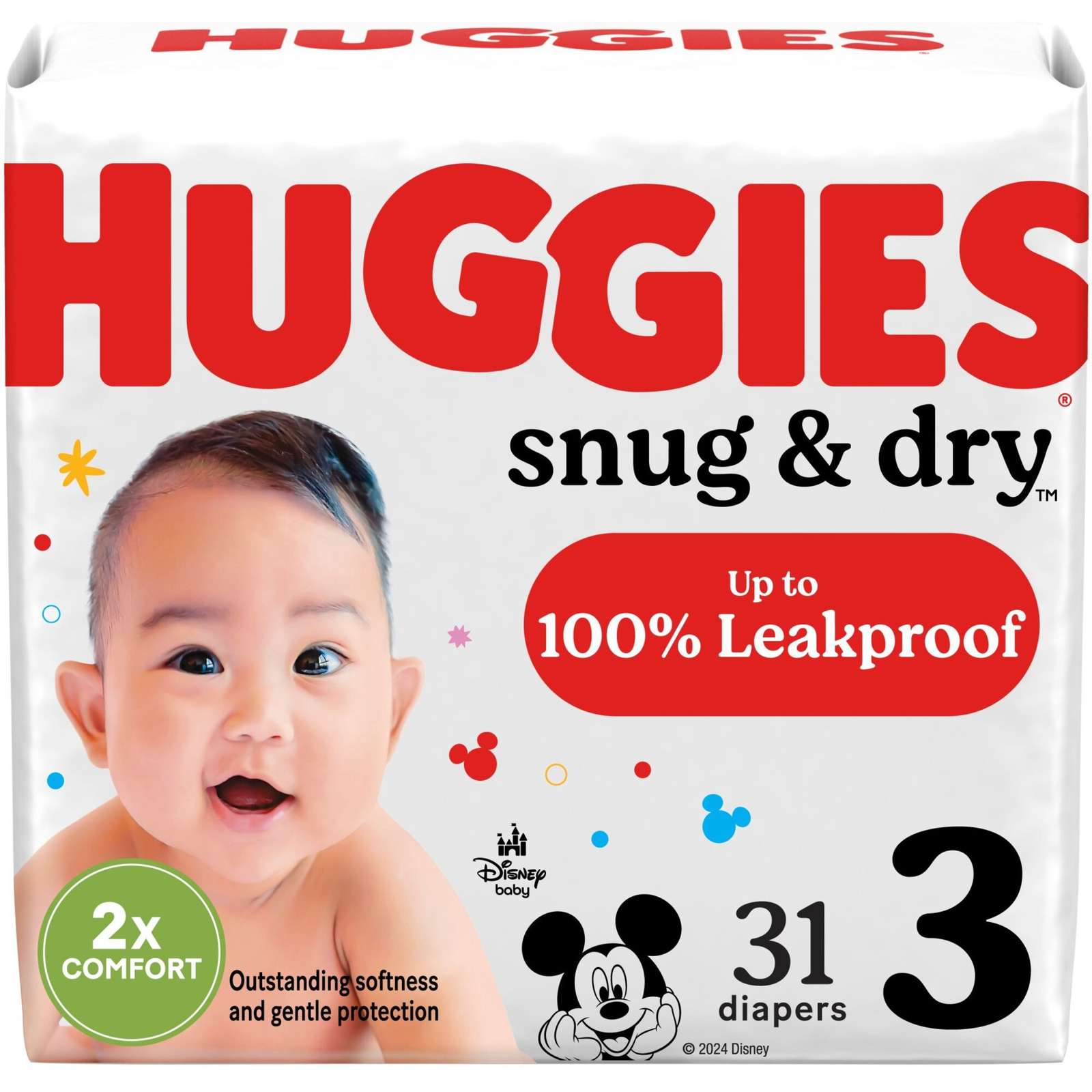 Snug & Dry Baby Diapers, Size 3 (16-28 lbs)