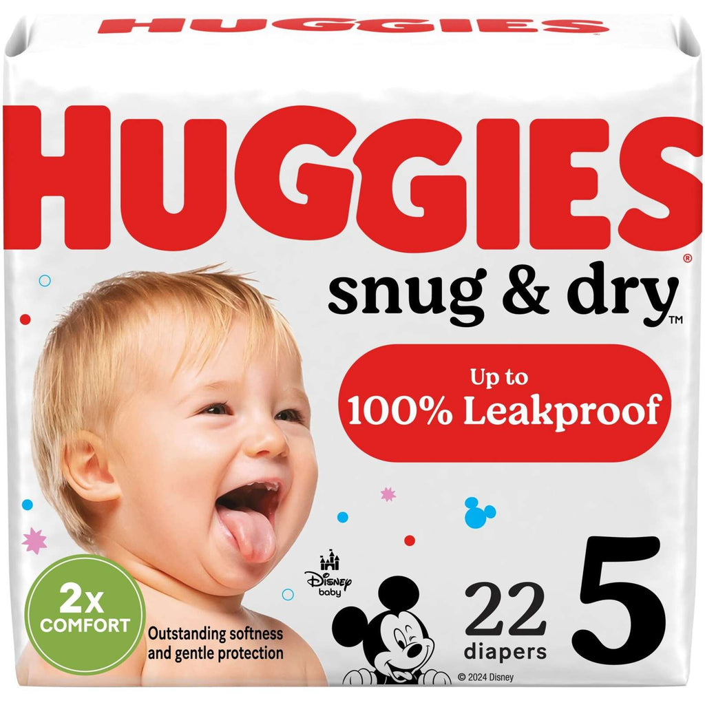 Snug & Dry Baby Diapers, Size 5 (27+ lbs)