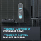 Dove Men+Care 2 in 1 Shampoo and Conditioner with conditioning actives Hydration Fuel fortifies with every wash 355 ml