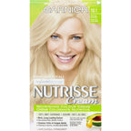 Garnier Nutrisse Hair Colour Cream with Avocado Oil for 100% Grey Coverage, 101 Light Ash Blonde Permanent Hair Dye, 1 Application