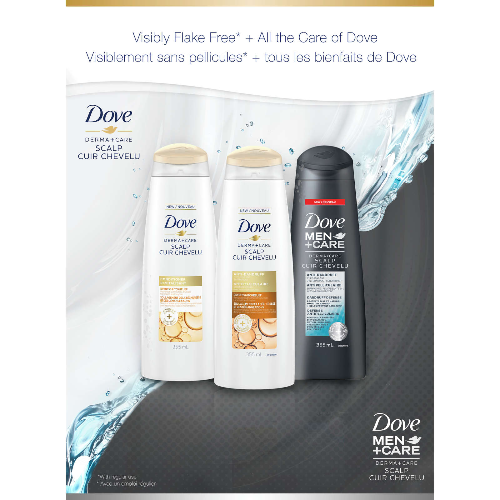 Dove Derma+Care Shampoo Dryness + Itch Relief 355 ML