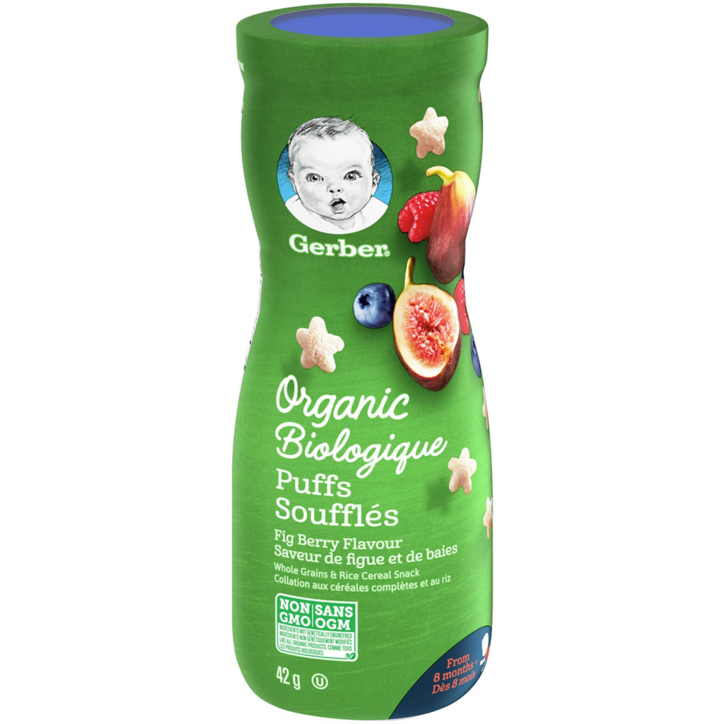 GERBER Organic Puffs, Fig Berry, Baby Snacks