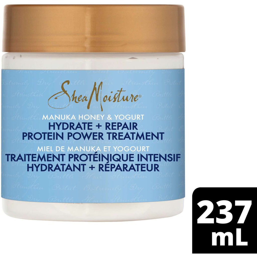 Hydrate + Repair Protein Power Hair Treatment for dry, damaged hair Manuka Honey & Yogurt sulfate-free deep conditioner 237 ml