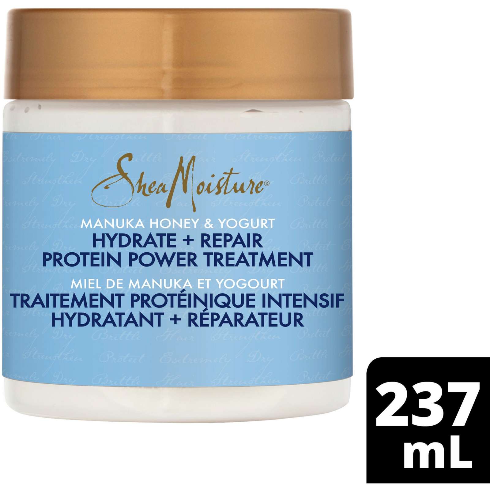 Hydrate + Repair Protein Power Hair Treatment for dry, damaged hair Manuka Honey & Yogurt sulfate-free deep conditioner 237 ml