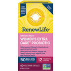 Ultimate Flora Women's Extra Care Probiotic, 50 Billion Active Cultures, 60 Vegetarian capsules