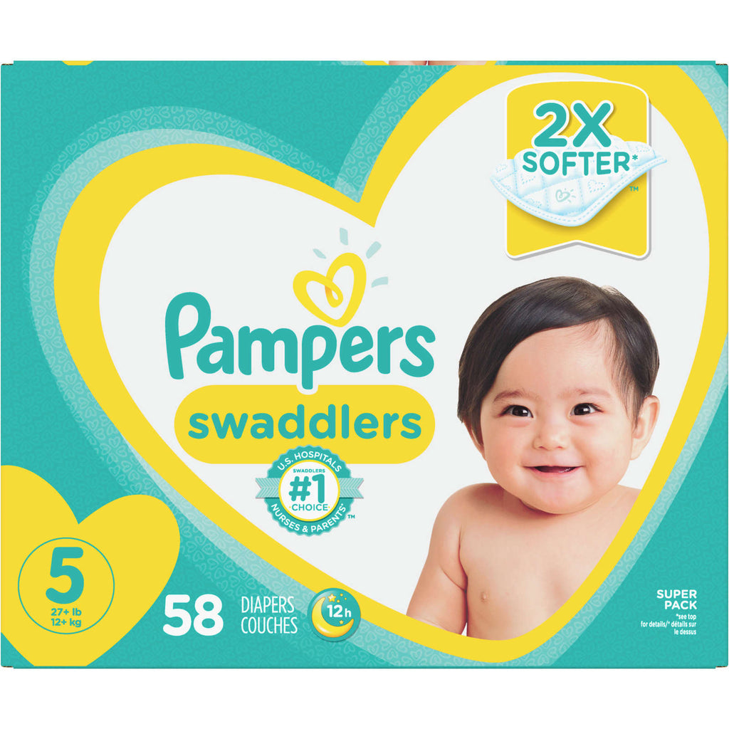 Pampers Swaddlers Diapers Size 5 58 Count