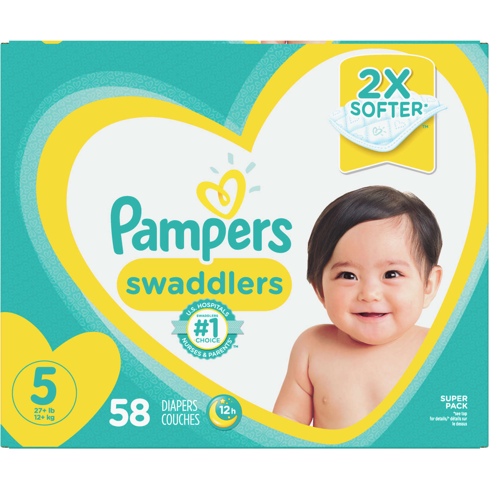 Pampers Swaddlers Diapers Size 5 58 Count