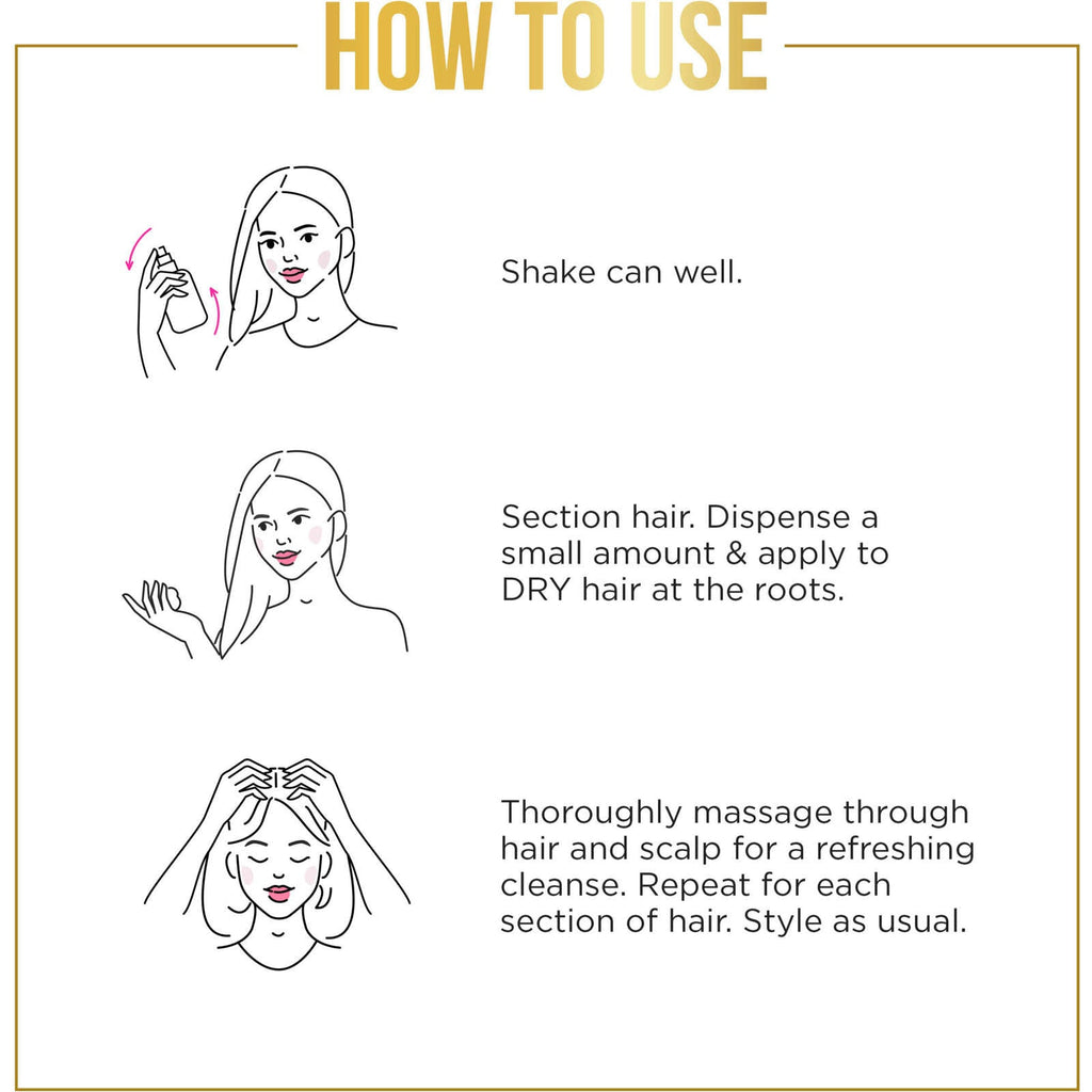 Dry Shampoo Foam, Gently Cleanses Hair with Vitamin B5, for Thick, Curly, Textured Hair, Safe for Color Treated Hair, Pro-V Refresh
