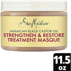 Strengthen & Restore Hair Treatment Masque for dry hair Jamaican Black Castor Oil deep conditioner with Shea Butter, Peppermint and Apple Cider Vinegar 326 g