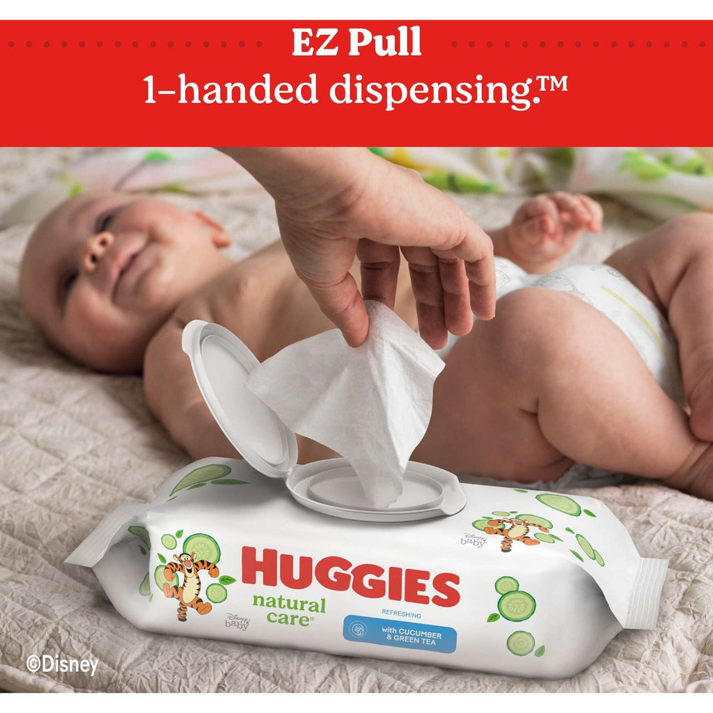 Huggies Natural Care Refreshing Baby Wipes, Scented, 6 Flip-Top Packs