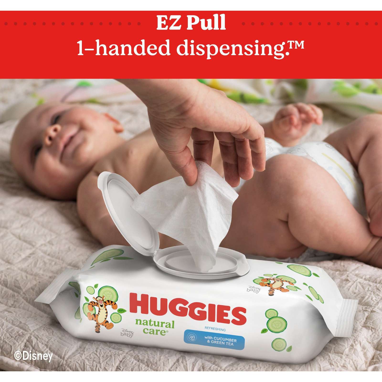 Huggies Natural Care Refreshing Baby Wipes, Scented, 6 Flip-Top Packs