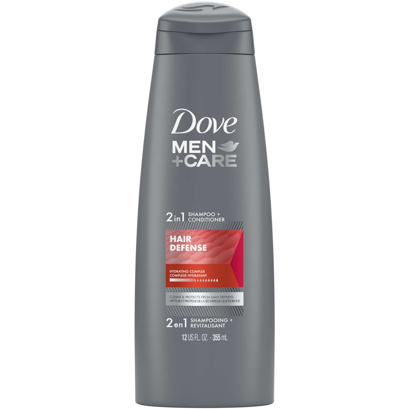 Dove Men+Care  2 in 1 Shampoo & Conditioner ,For Clean And Protected Hair Defense, For Stronger, Healthy Hair Everyday 355 ml